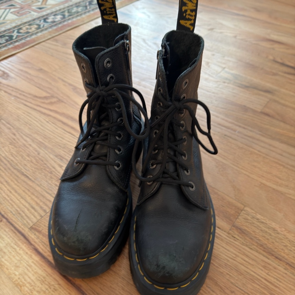 Dr. Martens Black Leather Lace-Up Boots